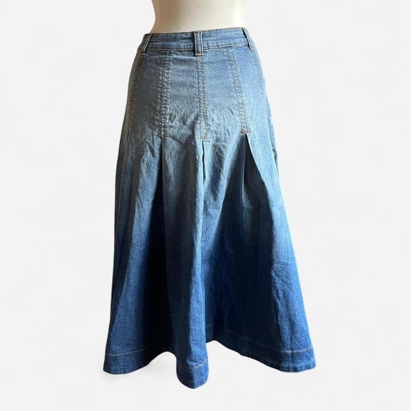 BDG Blue Ombre Denim Midi Skirt - Picture 3 of 5